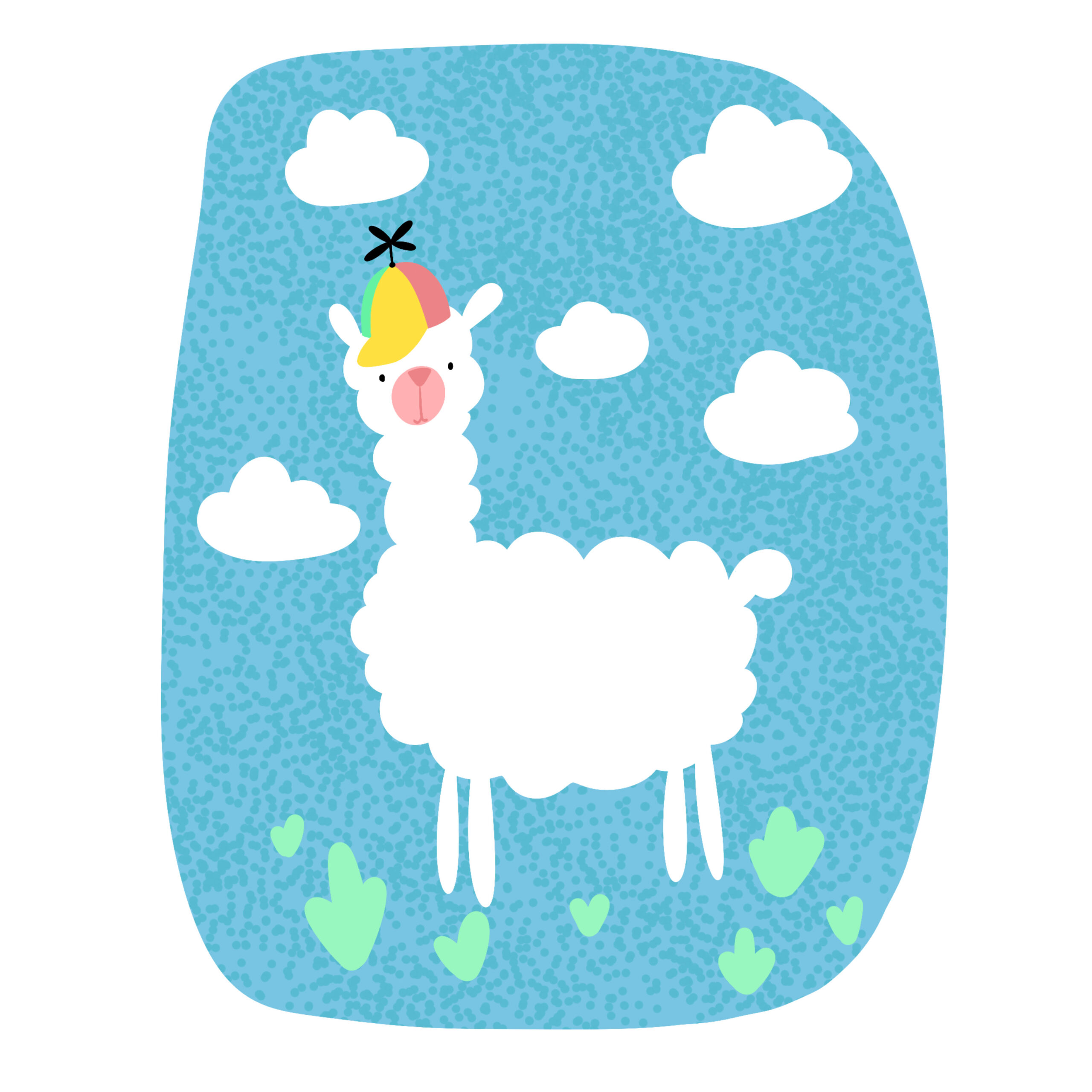 Llama in a Cool Hat